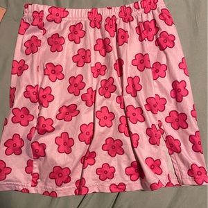 small pink flower skirt